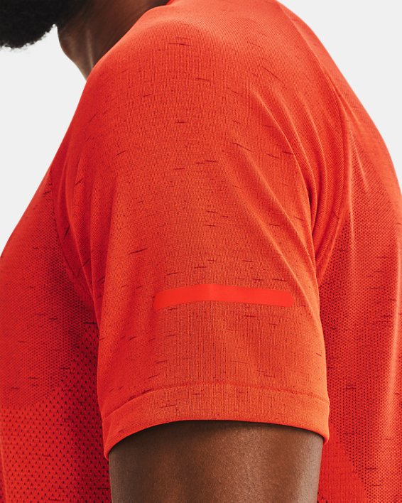 Men's UA Vanish Seamless Run Short Sleeve, Orange, pdpMainDesktop image number 5
